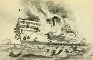 Illustration Prints: GENERAL SLOCUM excursion boat disaster in New York City