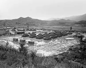 South Korea Prints: General view of a Korean War MASH