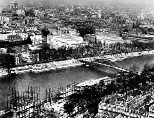 Paris Prints: A general view of site of the 1937 Exposition along both banks of the Seine River