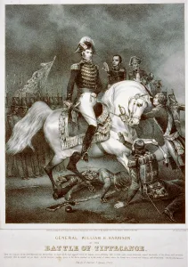 War Heroes Prints: General William H. Harrison at the Battle of Tippecanoe