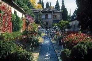 Hispano Arab Prints: Generalife. SPAIN. ANDALUSIA. Granada