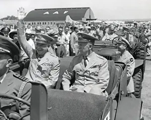 Jeep Prints: Generals Dwight Eisenhower and George Marshall sitting in a jeep at a Washington D