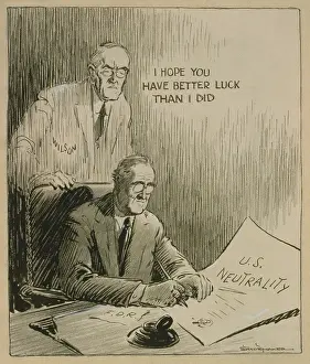 Isolationism Prints: Only a Generation Apart, 1935 cartoon, by Vaughn Shoemaker