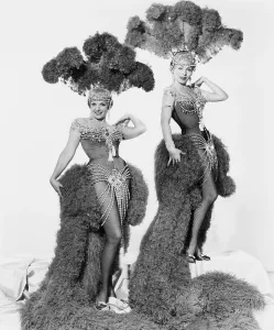 Showgirls Prints: GENTLEMEN MARRY BRUNETTES, from left, Jane Russell, Jeanne Crain, 1955