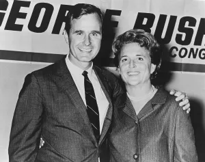 Images Dated 16th February 2011: George and Barbara Bush in Houston Texas on the night which George Bush was elected to Congress in 1966
