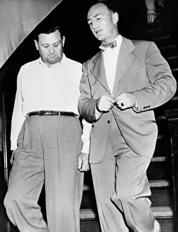 Moran Prints: George Bugs Moran, 50, and M.W. McFarlin, FBI agent (right) in Owensboro police station