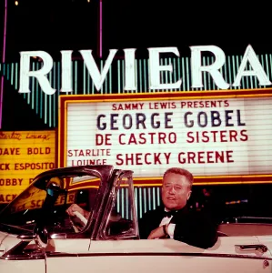 Convertible Prints: George Gobel in Las Vegas, where he is performing at the Riviera Hotel's Starlight Lounge
