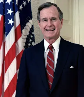 Business Suit Prints: George H. W. Bush, Official White House Portrait. 1989. (BSLOC_2015_14_77)