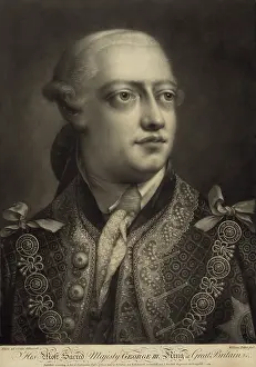 1760s Prints: George III, King of Great Britain, in a mezzotint portrait of 1762