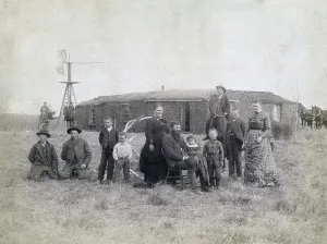Settlers Prints: George O. Waters family, Dry Valley, near Comstock Nebraska. 1887