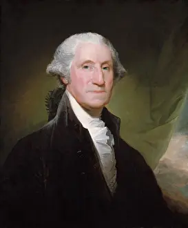 White Hair Prints: George Washington, by Gilbert Stuart, 1795, American painting, oil on canvas