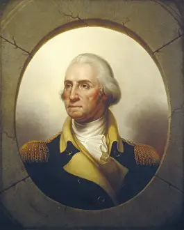 Peale Prints: George Washington, by Rembrandt Peale, c. 1850, American painting, oil on canvas