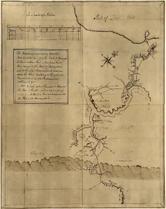 1750s Prints: George Washington's map, accompanying his journal to the Ohio