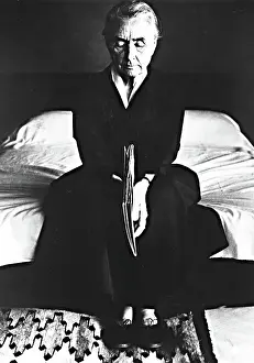 Artist Prints: Georgia O'Keeffe in her home at Ghost Ranch