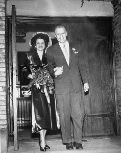 Newlyweds Prints: Gerald and Betty Ford walk out of Grace Episcopal Church