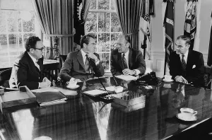 Vice Presidents Prints: Gerald Ford meeting with President Nixon regarding his nomination as Vice President