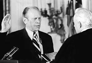 Oaths Prints: Gerald Ford takes the Oath of Office as the 38th president of the United States