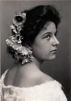 Geraldine Prints: Geraldine Farrar (1882-1967), at the very beginning of her singing career, at age of 16