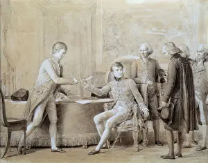 Gouache Prints: GERARDFranois (1770-1837). Signature of the Concordate between France and the Holy See on 15th July 1801