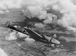 Poland Prints: German airplane flying over Poland. Ca. 1939. (BSLOC_2014_6_4)