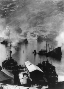 Scandinavia Prints: German captured Narvik, in Norway's far north in June 1940