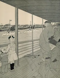 Images Dated 20th March 2013: German cartoon satirizing Britain outrage after the WW1 sinking of the Lusitania