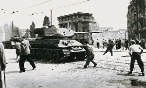 Germanic Prints: German Democratic Republic. Uprising in eastern Berlin against the Sovietic occupation (17th June 1953)