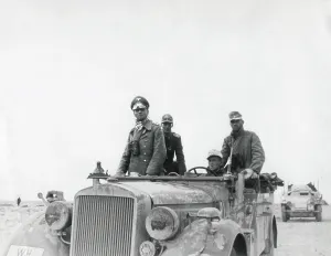 Libya Prints: German General Rommel with the 15th Panzer Division between Tobruk and Sidi Omar