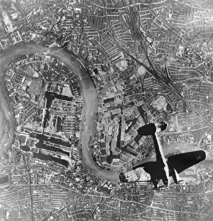 Lcgr1404 Prints: German Heinkel 111 bomber over London