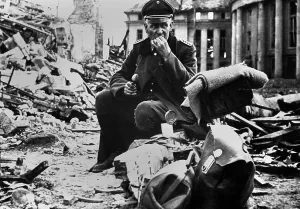 Pows Prints: German Officer POW eating a can of U