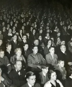 Right Wing Prints: Germans attend the theater to view Nazi propaganda plays
