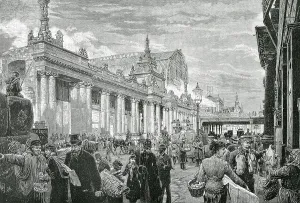 Repression Prints: Germany (1892). Second Reich. Socialist demonstration in Market Square (25th February 1892)