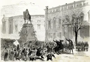 Social Movement Prints: Germany (1892). Second Reich. Socialist demonstration at the Opera Square