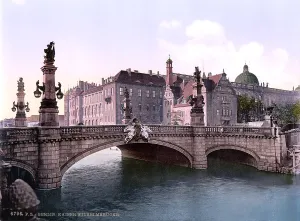Images Dated 6th February 2008: Germany, Emperor William's Bridge, Berlin, photochrom, circa 1900