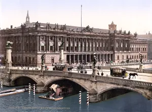 Images Dated 6th February 2008: Germany, Frederick's Bridge and the Bourse, Berlin, photochrom, circa 1900