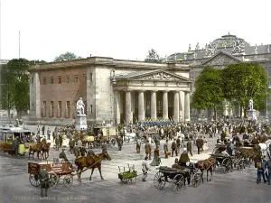 Images Dated 6th February 2008: Germany, The New Guard and street scene, Berlin, photochrom, circa early 1900s