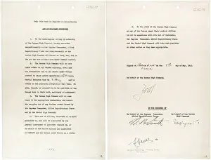 Soviets Prints: Germany surrender document signed by Gen