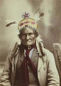Warriors Prints: Geronimo (1829-1909), Chiricahua Apache warrior, 1903 portrait by J.W. Collins