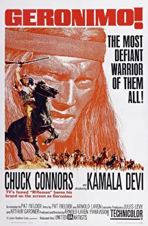 Indian Headband Prints: GERONIMO!, US poster art, Chuck Connors, 1962