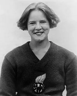 Olympics Prints: Gertrude Ederle, Champion swimmer who won three medals at the 1924 Olympics
