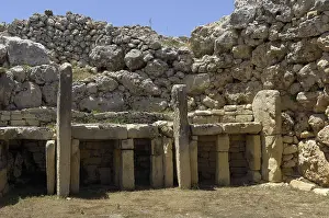 Prehistoric Prints: Ggantija Temple. ca. 3000 BC. MALTA