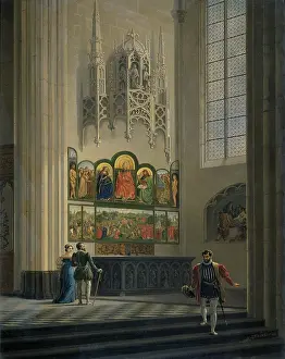 Belgium Prints: Ghent Altarpiece by the van Eyck Brothers in St Bavo Cathedral