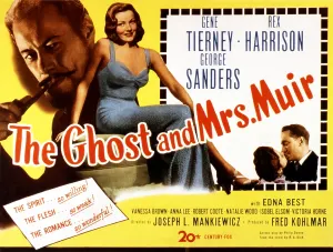 Tierney Prints: THE GHOST AND MRS. MUIR, Poster Art, Gene Tierney, Rex Harrison, 1947