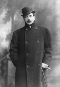 Smoking Prints: Giacomo Puccini (1858-1924) Italian opera composer in 1908