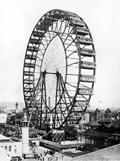 Everett Site Prints: The giant Ferris Wheel at the Chicago World's Fair in 1893 (aka Chicago 1893 World's Columbian Exposition )