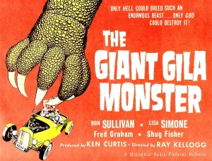 Giant Prints: THE GIANT GILA MONSTER, half-sheet poster art, 1959