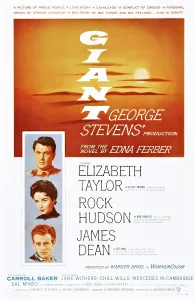 Hudson Prints: GIANT, US poster art, from left: Elizabeth Taylor, Rock Hudson, James Dean, 1956