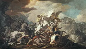 18th C Prints: GIAQUINTO, Corrado (1700-1765). The Legendary Battle of Clavijo. 18th c. - 1765