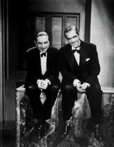 Slab Prints: GIFT OF GAB, Bela Lugosi and Boris Karloff on-set, 1934