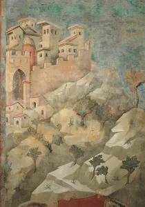 Building Exterior Prints: The Gift of the Mantle, by Giotto